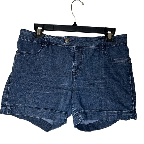 D.Jeans Cotton Blend Dark Wash Shorts - Picture 1 of 5